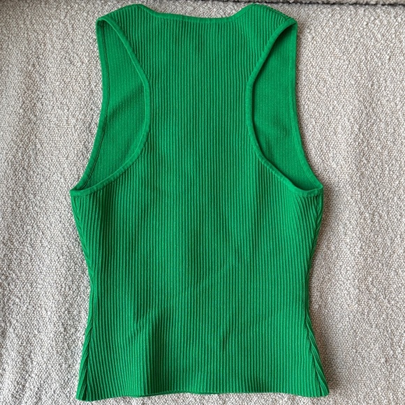 Babaton Emerald Green Ribbed Tank Top - Picture 3 of 3